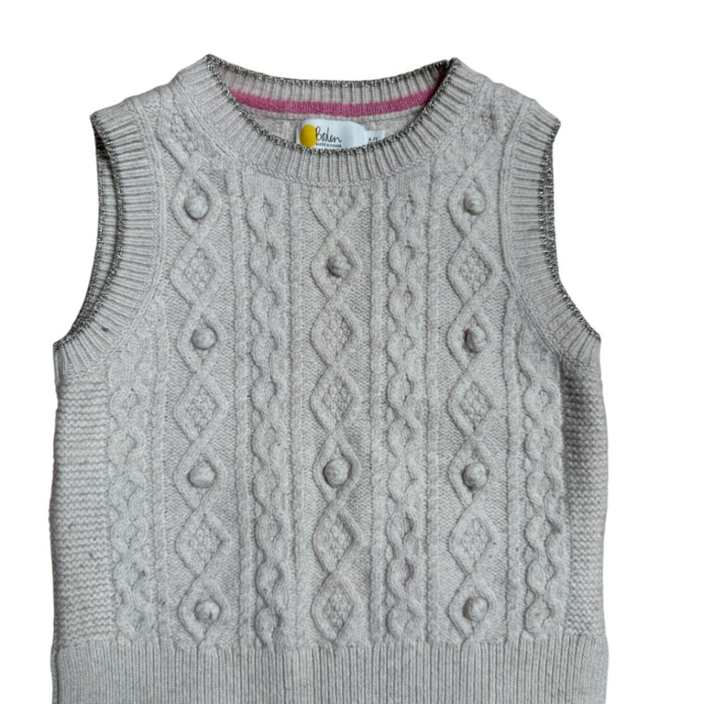 100% WOOL SWEATER VEST BODEN BRAND SIZE GIRLS 6/7 YEAR OLD